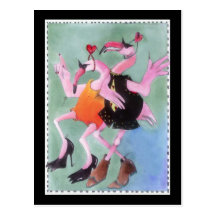 Flamingo Dance Postcards
