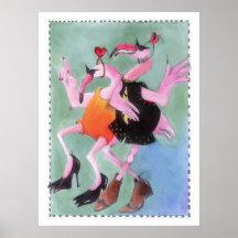 Flamingo Dance Poster