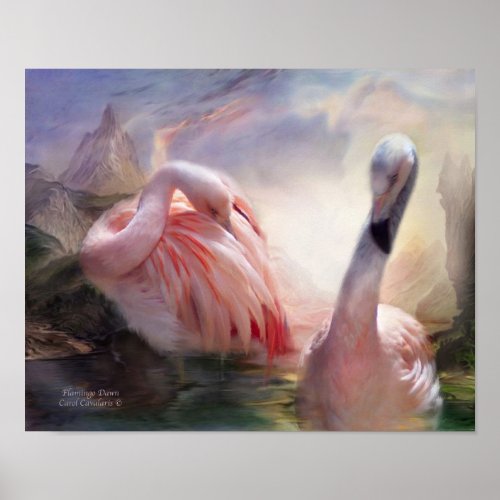 Flamingo Dawn Art Poster/Print print