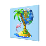 Flamingo Earth Canvas wrap 30x24" Gallery Wrap Canvas