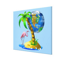 Flamingo Earth Canvas wrap 30x24" Gallery Wrap Canvas