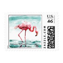 flamingo greater, Greater flamingoPhoenicopteru... Postage Stamp