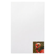 Flamingo head curved down stationery paper