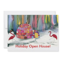 Flamingo Igloo Party Invitation