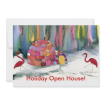 Flamingo Igloo Party Invitation