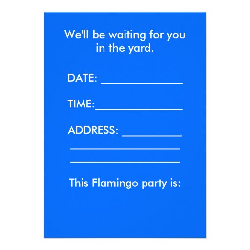 Flamingo Invitation