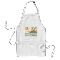 Flamingo Island aprons by pidgiefund Flamingo Island aprons