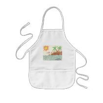 Flamingo Island aprons by pidgiefund Flamingo Island aprons