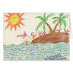 Flamingo Island art by Wendy C. Allen cards