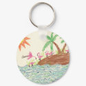 Flamingo Island keychain