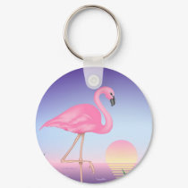 Flamingo Keychain by tequilabay Flamingo Keychain
