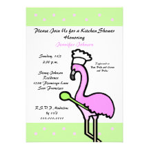 Flamingo Kitchen Bridal Shower Invitation