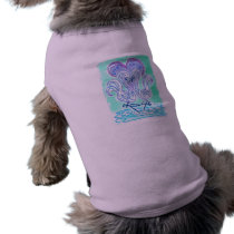 Flamingo Love - Blue pet clothing by EKsDogs Flamingo Love - Blue pet clothing