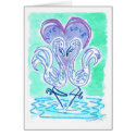 Flamingo Love  (blue version) cards