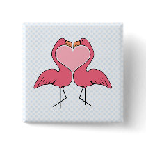 Flamingo Love buttons