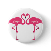 Flamingo Love Buttons