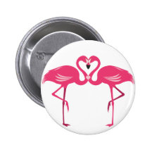 Flamingo Love Buttons