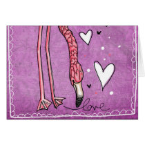 flamingo love greeting cards