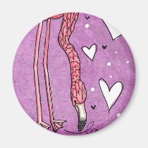 flamingo love magnets