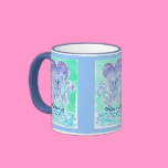 Flamingo Love in blue by Wendy C. Allen mugs