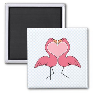 Flamingo Love magnet