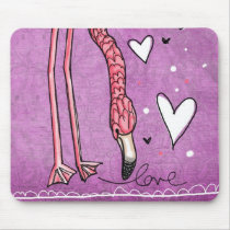 flamingo love mousepads