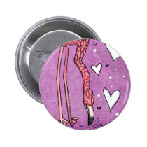 flamingo love buttons