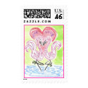 Flamingo Love postage