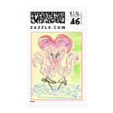 Flamingo Love postage by eelkat Flamingo Love postage