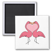 Flamingo Love Refrigerator Magnet