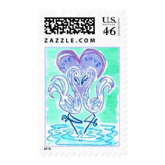 Flamingo Love resize blue stamp