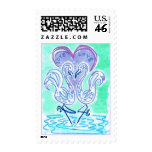 Flamingo Love resize blue Stamps