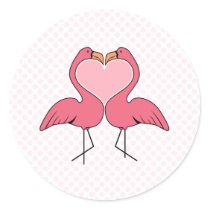 Flamingo Love stickers by BisforBirds Flamingo Love stickers