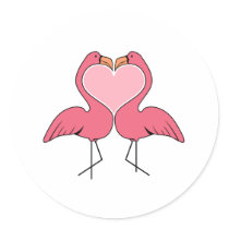 Flamingo Love stickers by BisforBirds Flamingo Love stickers