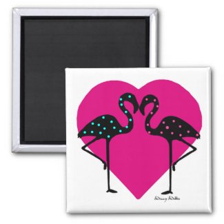 Flamingo lovers magnet magnet