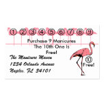 Flamingo Loyalty Rewards Business Punch Cards Bird Business Card Templates