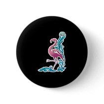 flamingo motif design buttons