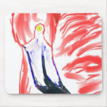 Flamingo Oil Painting Pink Flamingoe drawing Mouse Pad
