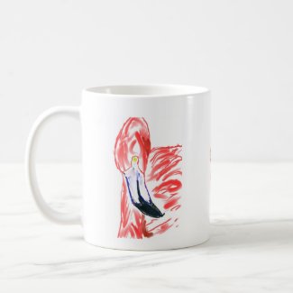 Flamingo Oil Painting Pink Flamingoe drawing mug