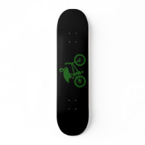 Flamingo on Bicycle Silhouette Skateboard