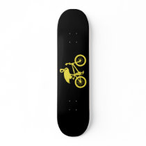 Flamingo on Bicycle Silhouette Custom Skateboard