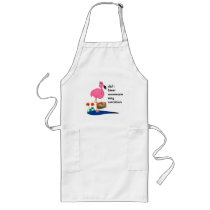Flamingo on Vacation Apron by ChiaPetRescue Flamingo on Vacation Apron