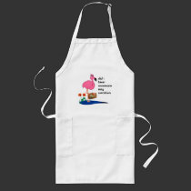 Flamingo on Vacation Apron aprons