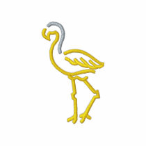 Flamingo Outline embroidered shirts