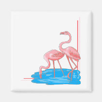 Flamingo Pair magnets