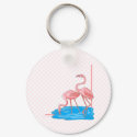 Flamingo Pair keychains by BisforBirds Flamingo Pair keychains