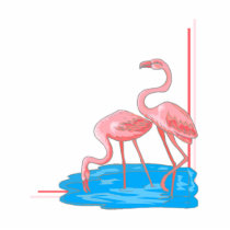 Flamingo Pair photo sculptures