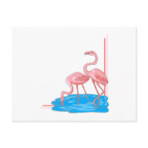 Flamingo Pair postcards