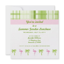 Flamingo & Palm Garden Party Invitation