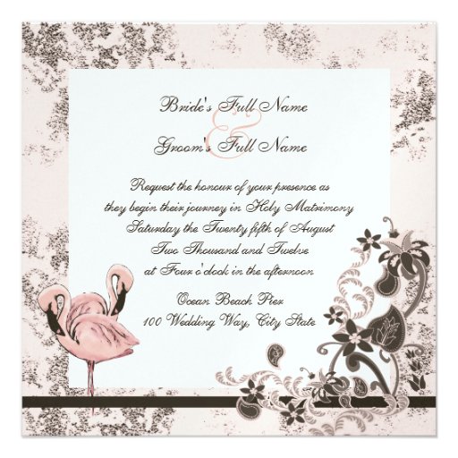 Flamingo Paradise Custom Invitations